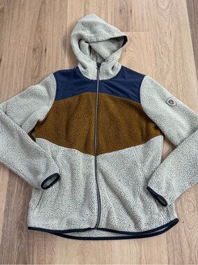 Kuhl Prism Jacket Hooded Full Zip Fleece Sherpa Colorblock Hiking Womens size L